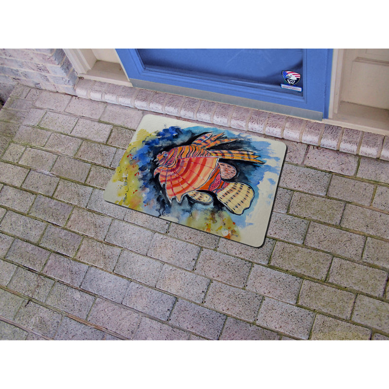 Tapis d'entrée antidérapant Geraint, Rectangle 1 pi 6 po x 2 pi 2 po