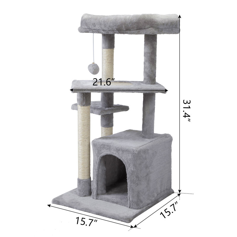 Maison pour chat à deux niveaux