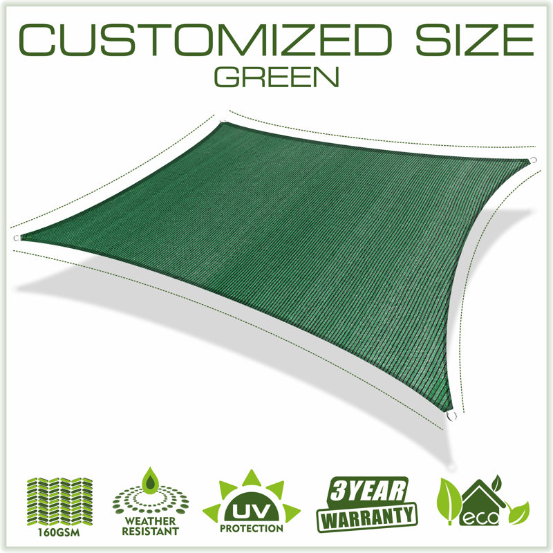 Beige Corrosion-Resistant Steel Rectangle Sunshade Canopy