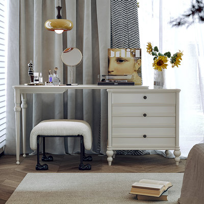 Table de maquillage extensible de style français