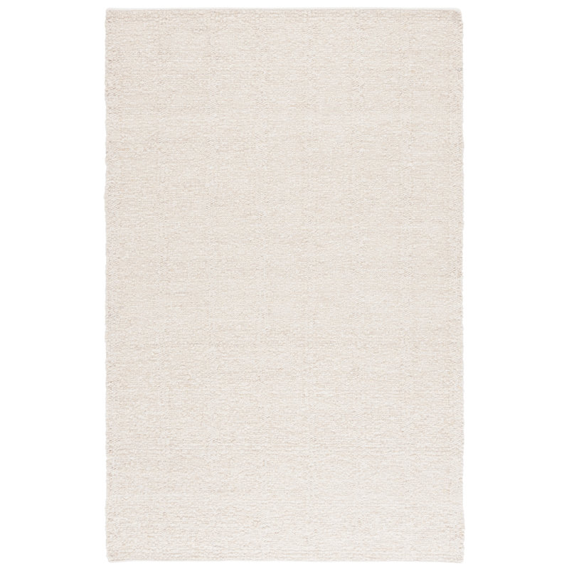 Tapis de couleur unie en coton tissé à la main Manhattan, Rectangle 9 pi x 12 pi