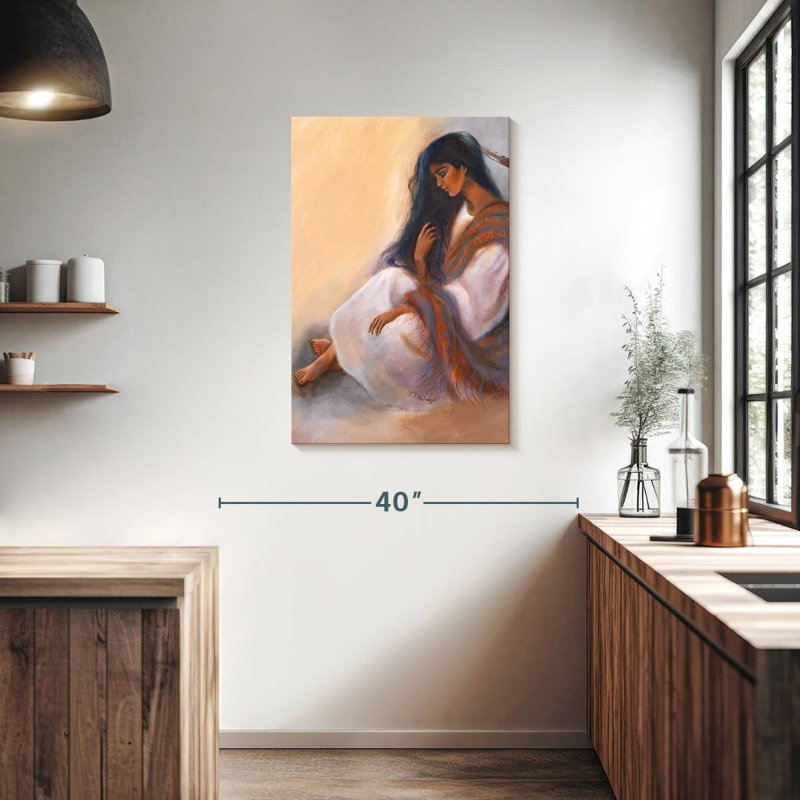 Leisha Indian Maiden Sitting, 36" H x 24" W