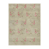 Rug & Kilim’S Block Print Rug, Taupe With Whimsical And Vibrant Floral Patterns