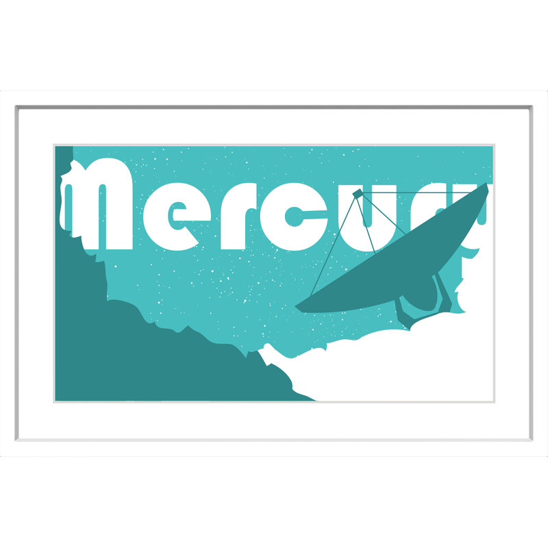 «Mercury», reproduction encadrée, H 20 po x l 30 po x P 1,5 po