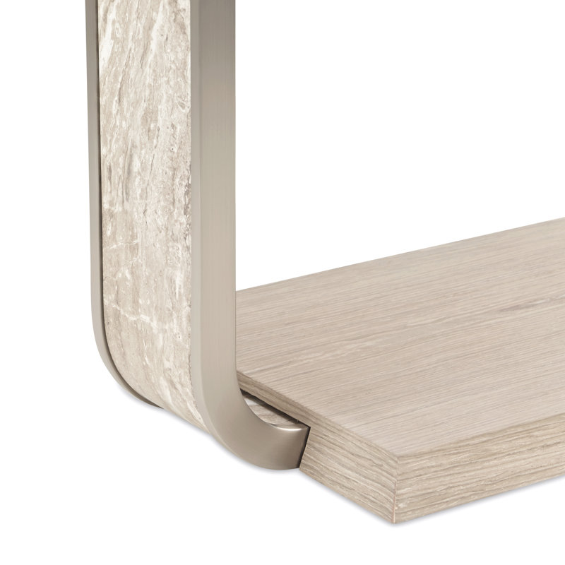 Lotus Bay C-Shaped Accent Table - Sand