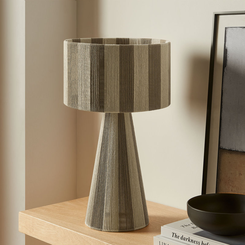 Lampe de table rayée en coton tissé à la main, Pavées