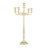 Aluminum Metal Tapered 5 Plate Decorative Gold Candelabra