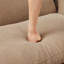 Canapé 2 places avec accoudoirs en forme de coquillage et pieds cylindriques enveloppés de tissu d'ameublement Boucle-391141384-391141383-409586083