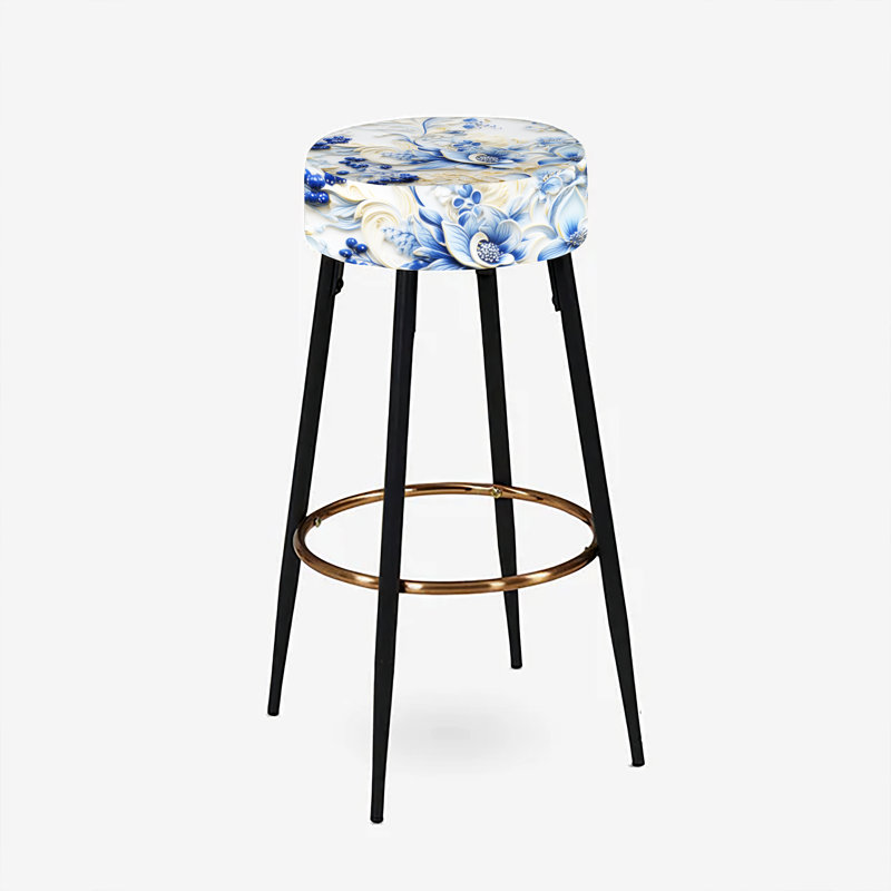 Ensemble de 2 tabourets de bar à motif cachemire nautique à motif cachemire nautique