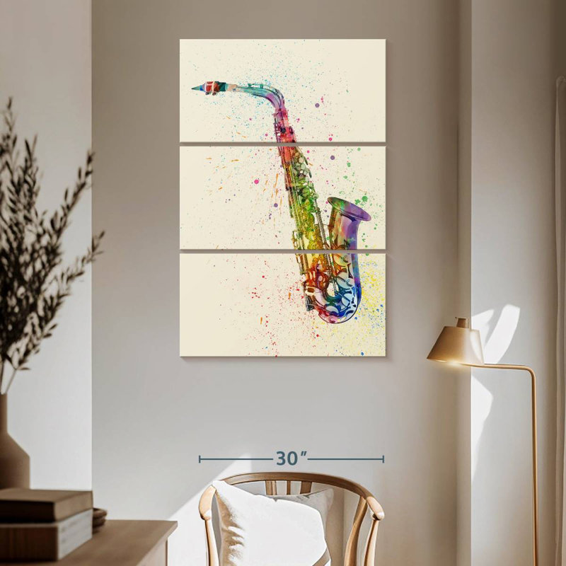 Abarca Saxophone Abstract I, 38" H x 24" W