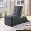 Chaise convertible rectangulaire avec rangement rembourré en tissu et rembourrée en tissu
