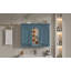 Armoire à miroir murale 35 pouces tout-en-un avec tablettes réglables, charnières à fermeture en douceur, pour le rangement de la salle de bain, du salon et de la chambre à coucher