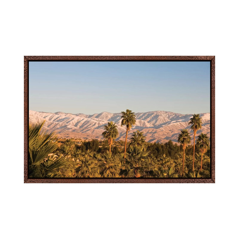 USA, California, Palm Springs. Palms and San Bernardino Mountains, Sunrise 1 Piece Wall Art on Canvas