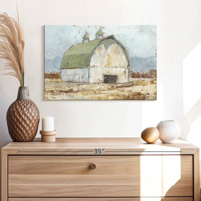 Lilie Whitewashed Barn II, 16" H x 24" W
