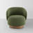 Modern Swivel Barrel Chairs With Wood Base-60020970
