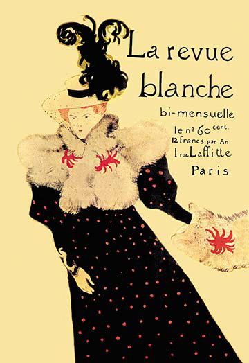 « la revue blanche » par toulouse-lautrec rétro