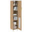  Highboard 2 Pcs Black Oak Engineered Wood-1392506903