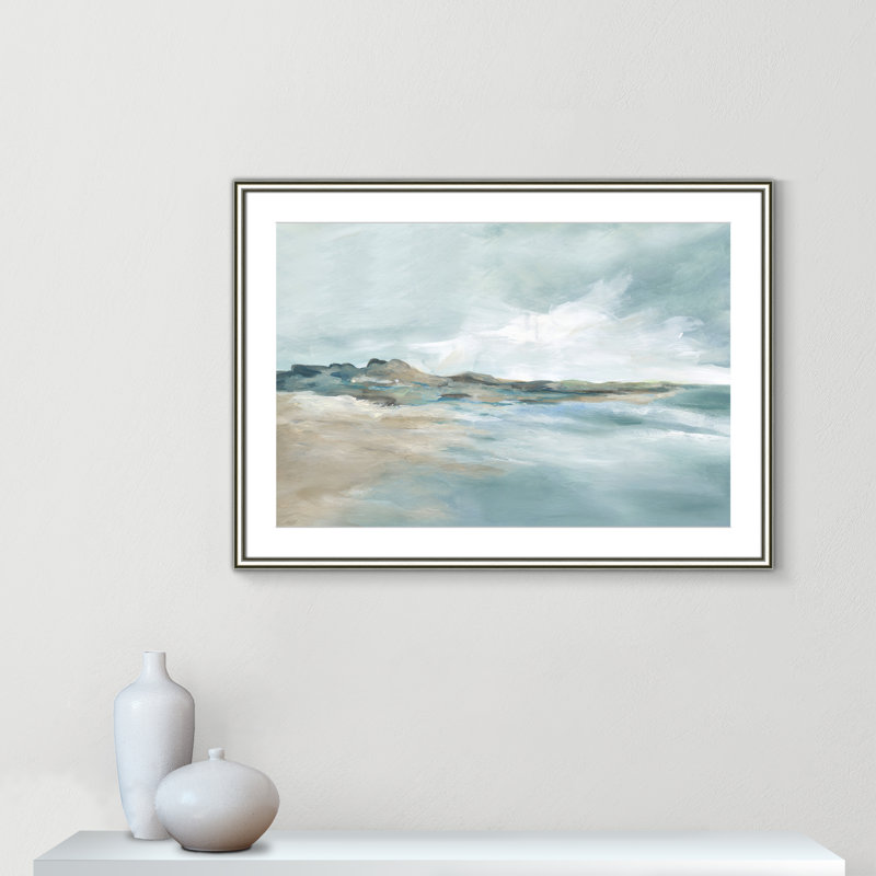 Imprimé Sandpoint par Carol Robinson, Reproduction encadrée avec passe-partout, H 26,75 po x l 36,75 po x P 0,875 po