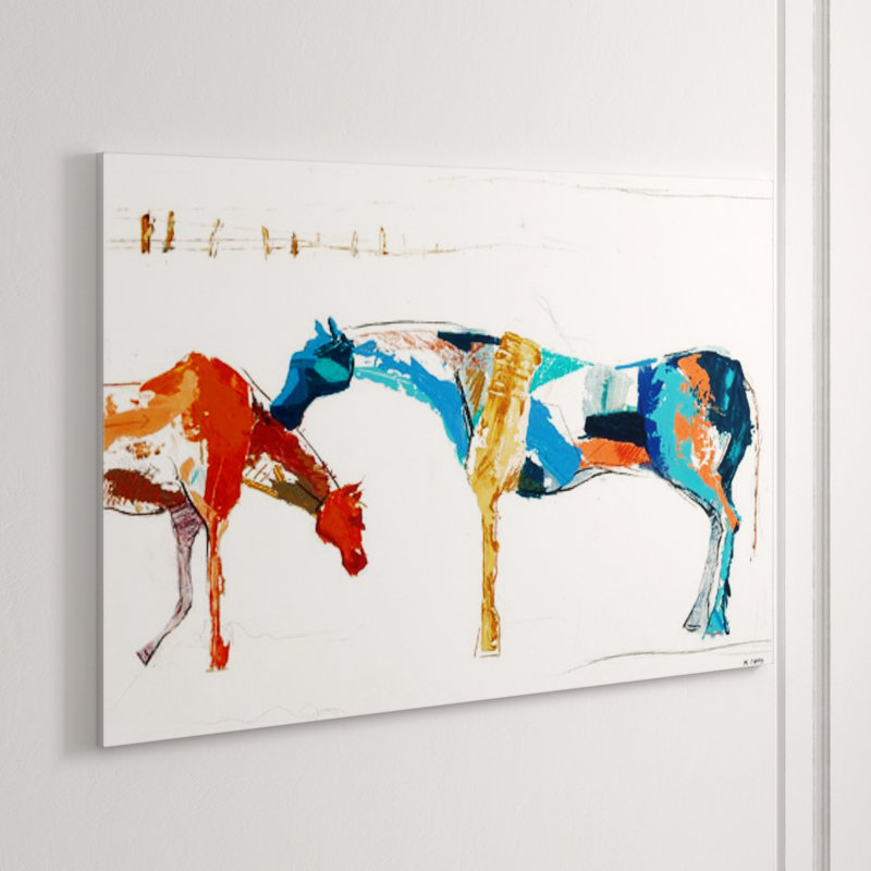 Painted Horses Family I Print by Milton Coppo, 40" H x 60" W, Image Brush Gel
