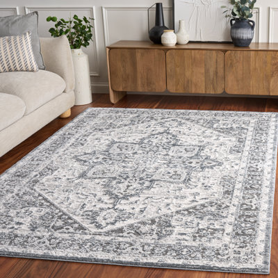 Lunara Power Loom Polyester; Jute/Sisal; Polypropylene Plastic Oriental Indoor Rug