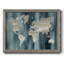 Carte du monde marine - toile tendue avec cadre rustique-96273137-96273143