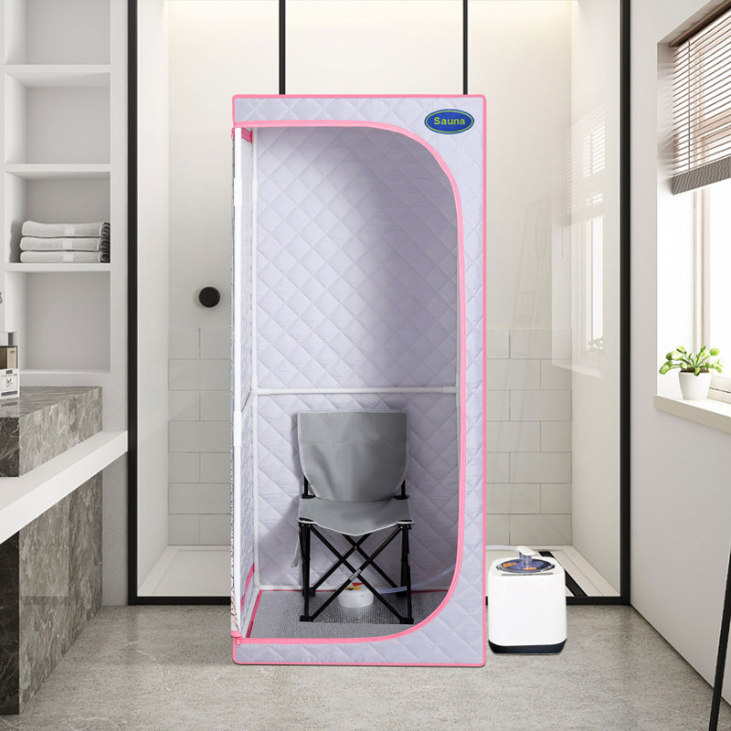 Sauna à vapeur traditionnel 1 personne avec télécommande Fulocseny, Gris