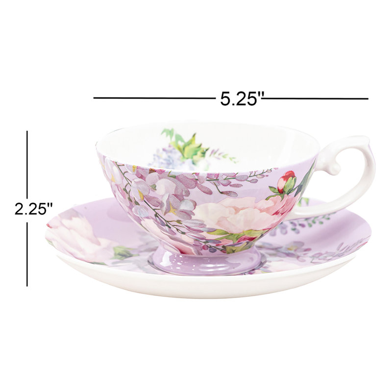 Bone China Teacup and Saucer
