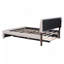 Lit plateforme tapissier grand avec lit gigogne simple TG Teddy