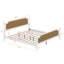 Structure de lit en rotin de style traditionnel pour grand lit-112579308