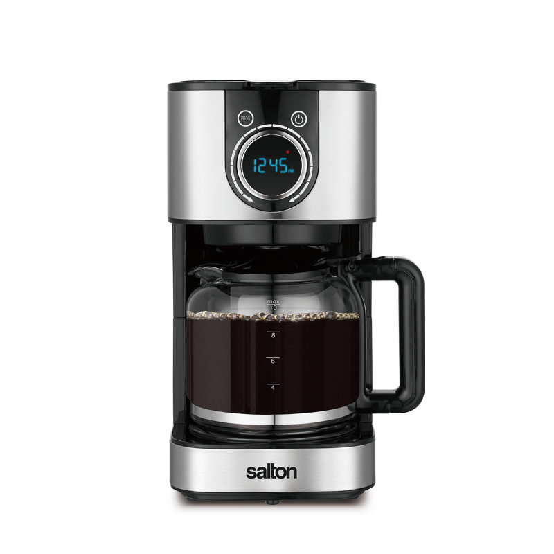 Cafetière numérique en acier inoxydable - 10 tasses