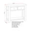 Windsor 85 cm W Solid Wood Top Console Table-114208547
