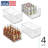 Stackable Fridge Bin with Handles - Kitchen Storage Bin for Cabinets, Pantry, or Fridge