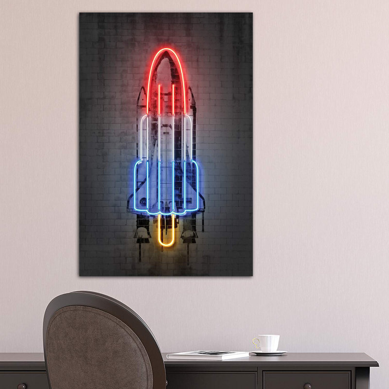 " Rocket " by Octavian Mielu, 40" H x 26" W x 1.5" D, Wrapped Canvas