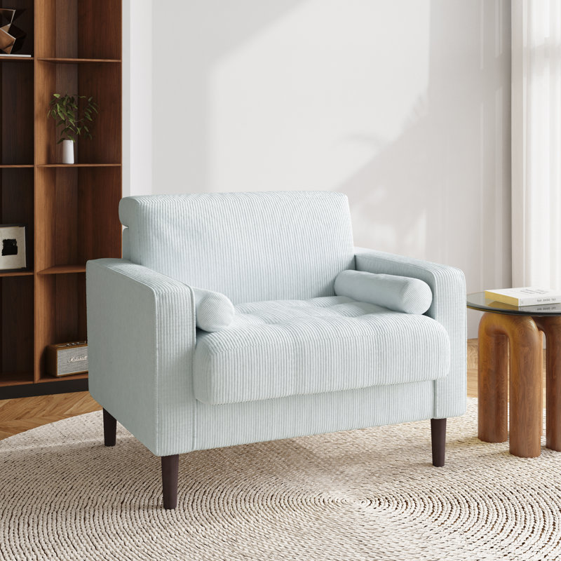 Carmelinda 88.4Cm Wide Tufted Armchair, Beige Corduroy