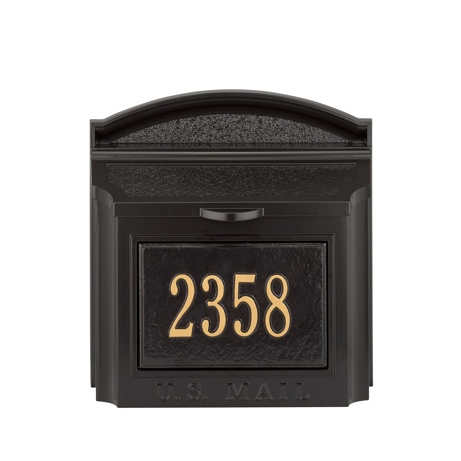 Locking Wall Mounted Mailbox, Black, Yes