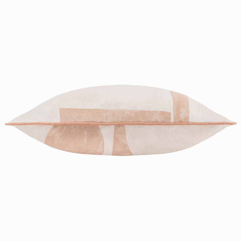 Carro Abstract Square Throw Cushion, Pink/White