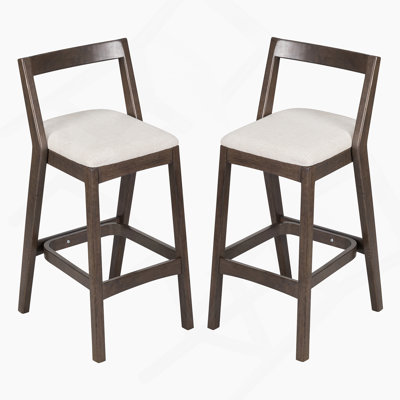 Indoor Barstool Set Of 2 With Comfortable Cushion And Ergonomic Backrest Ideal For Home And Commercial Use Indoor Barstool Set Of 2 With Comfortable Cushion And Ergonomic Backrest Ideal For Home And Commercial Use
