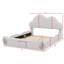 Grand lit plateforme tapissier avec tête de lit Cloud, pied de lit arrondi et rangement-1222844552