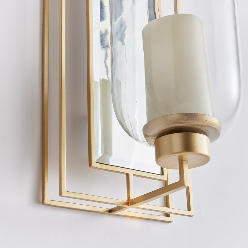 28" H Handmade Glass Wall Sconce