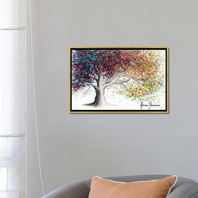 «The Color of Dreams» par Ashvin Harrison - impression encadrée, Toile encadrée d'or, H 32 po x l 48 po, Doré