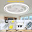 Ventilateur de plafond avec télécommande, température de couleur à 3 DEL, moteur CA silencieux à 6 vitesses, réglage de la minuterie, luminosité réglable-1676127061