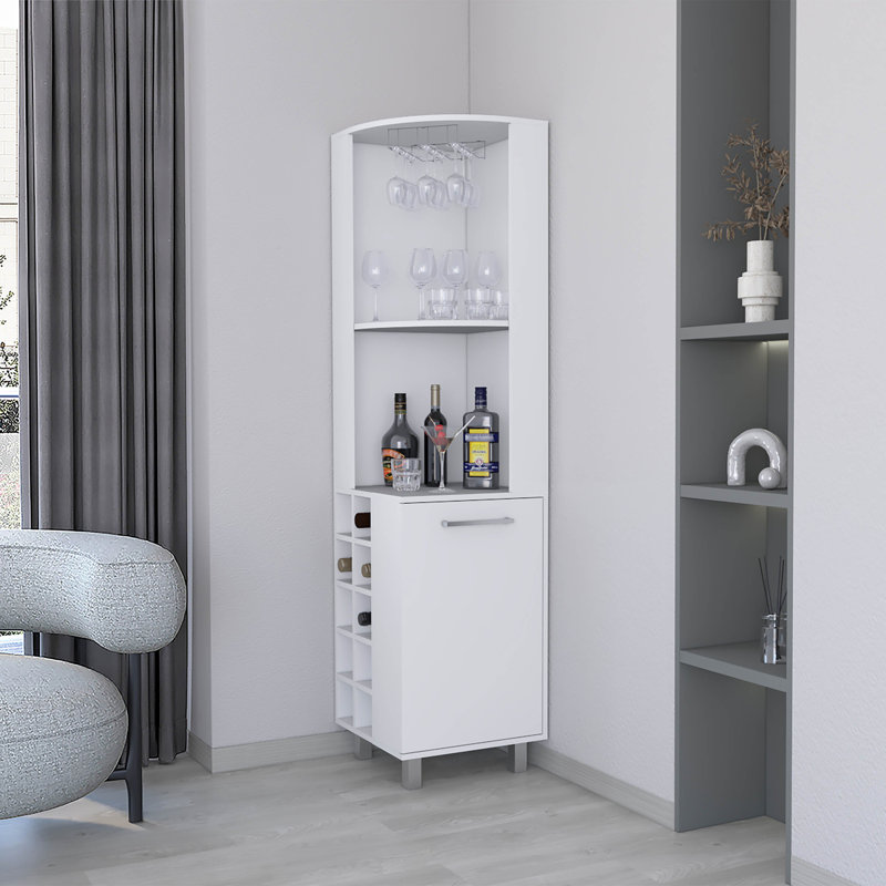 Melia-Teevan 17.7'' Bar Cabinet, White