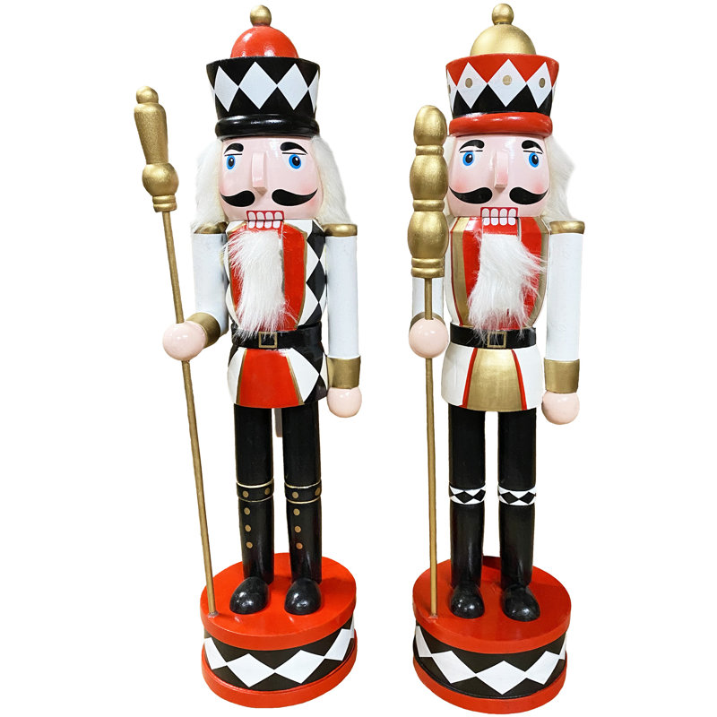 Casse-noisette 15 "Harlequin, ensemble de 2