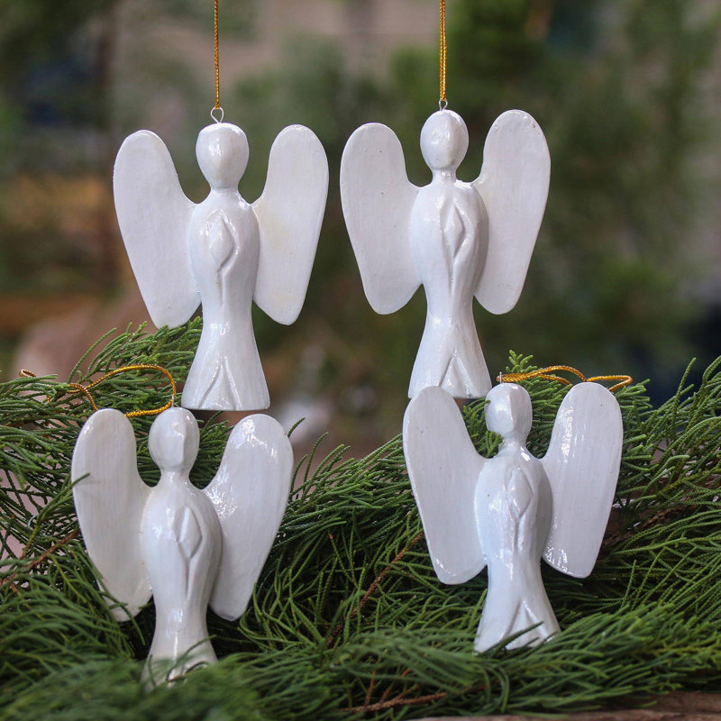 Silent Angels Wood Ornaments