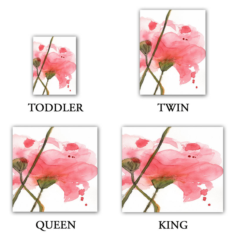  Housses de couette en microfibre Dawn Derman Corral Poppies, Grand