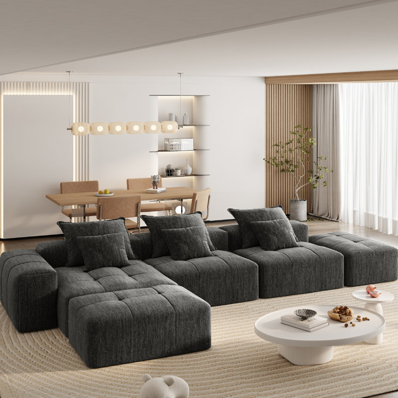 Canapé modulaire surdimensionné Modern, Noir