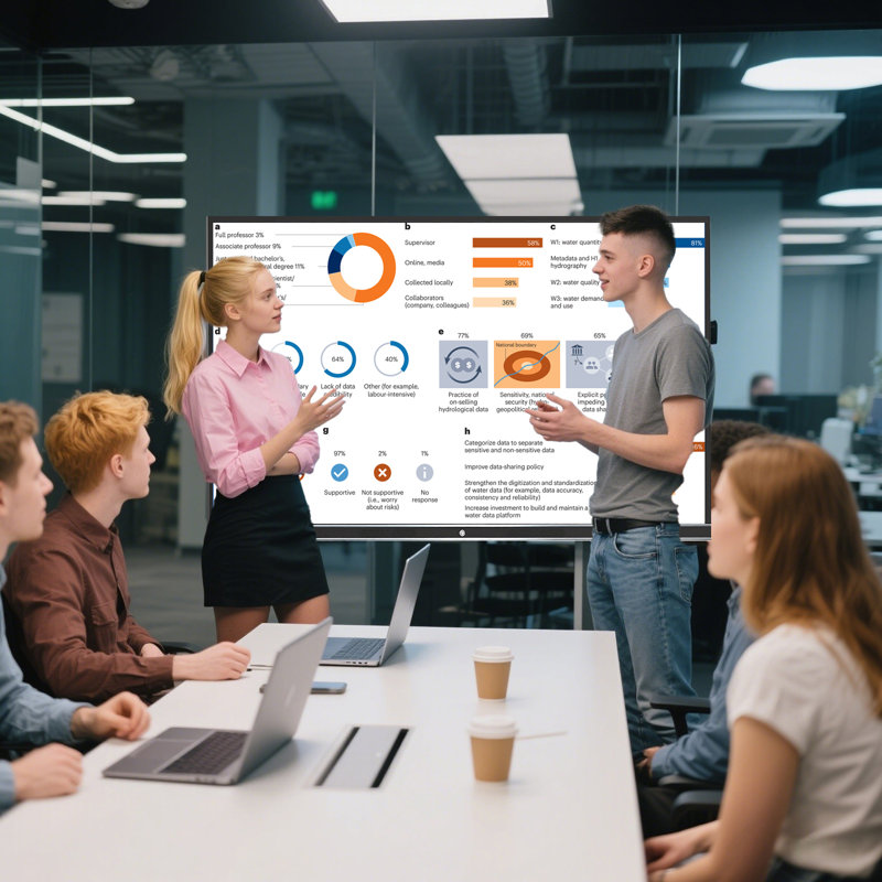 JYXCN 4K Smart Board 49 pouces à écran tactile tout-en-un, tableau blanc interactif avec double système et partage de nuage Idéal pour la salle de classe, le bureau et les présentations?