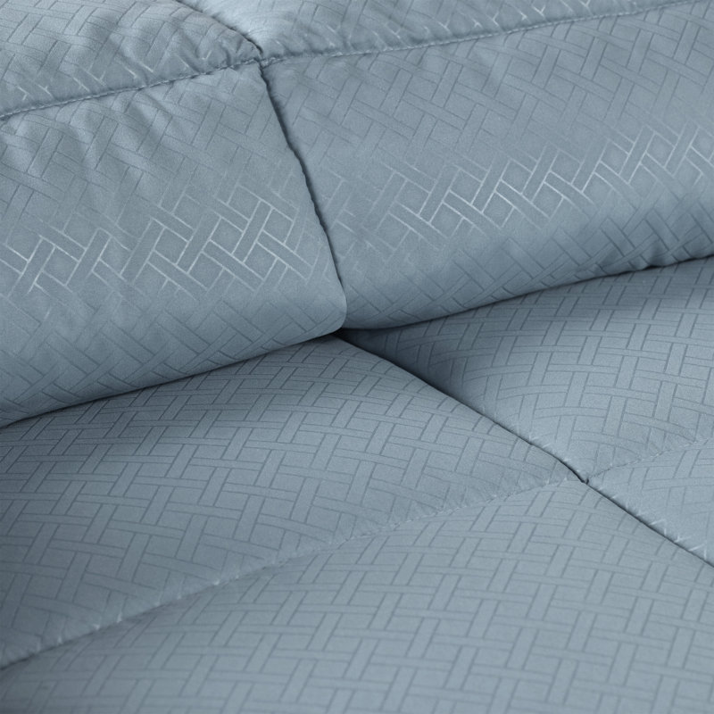 Édredon en duvet synthétique réversible toutes saisons Superior , Bleu fumé, Simple/Simple XL