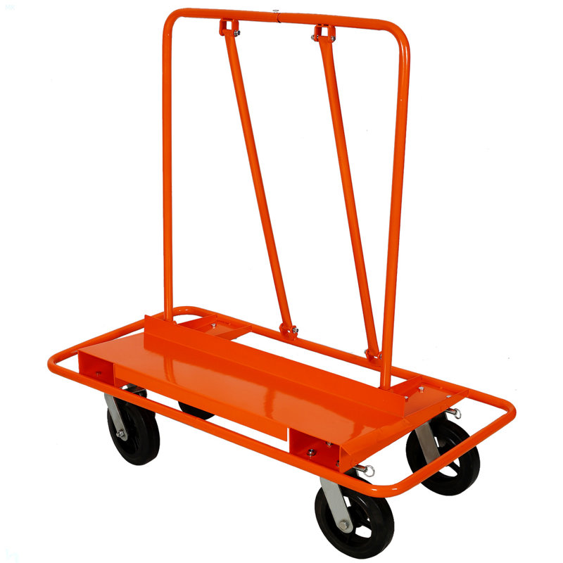 Chariot pour draps et panneaux de cloison sèche robuste avec capacité de charge de 2400 lb, chariot de service pour panneau, roues en caoutchouc de 8 po Blackmold-On