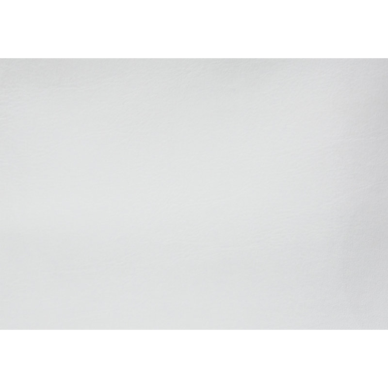 Table d'appoint, en forme de C, bout, côté, collation, rangement pour magazines, salon, chambre à coucher, aspect cuir blanc, métal blanc, contemporain, moderne
